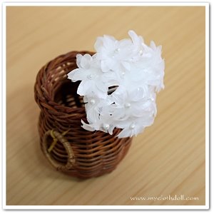 웨딩망사꽃(흰색)남은수량1개
